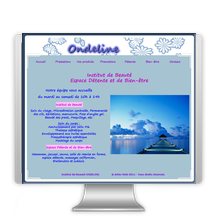 Ondeline, Institut de Beaut�, Page Accueil